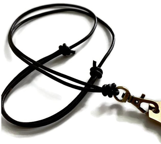 Leather cord lanyards