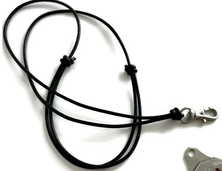 Leather cord lanyards