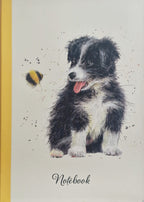 A5 Notebook with Collie pup