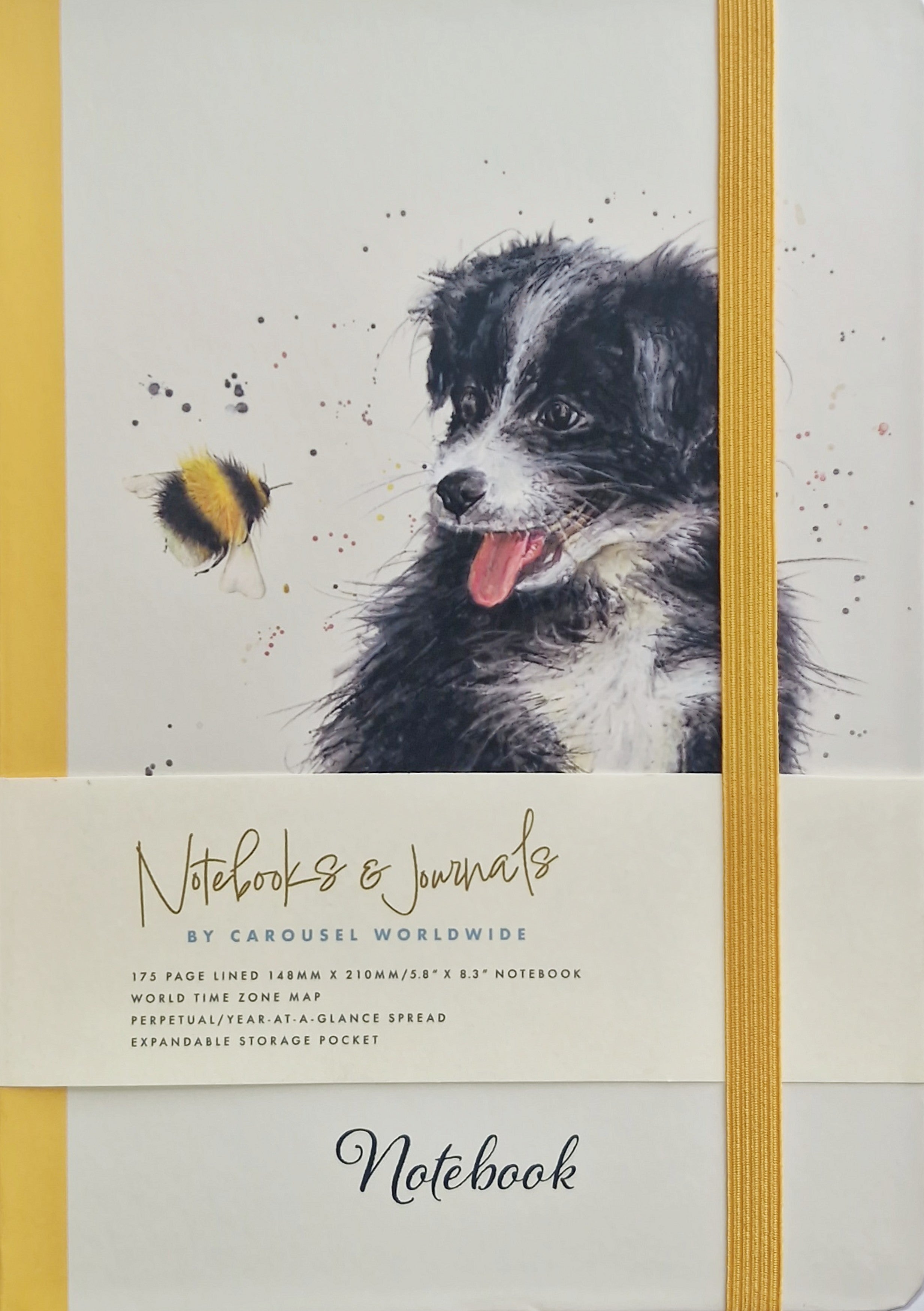 A5 Notebook with Collie pup