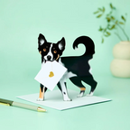 New Die cut Collie Single card and envelope