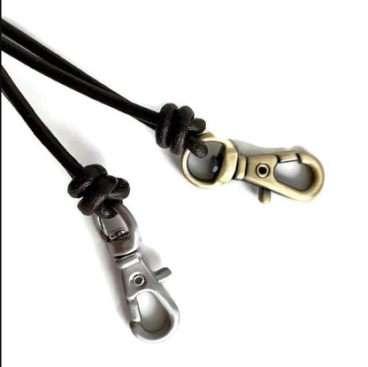 Leather cord lanyards
