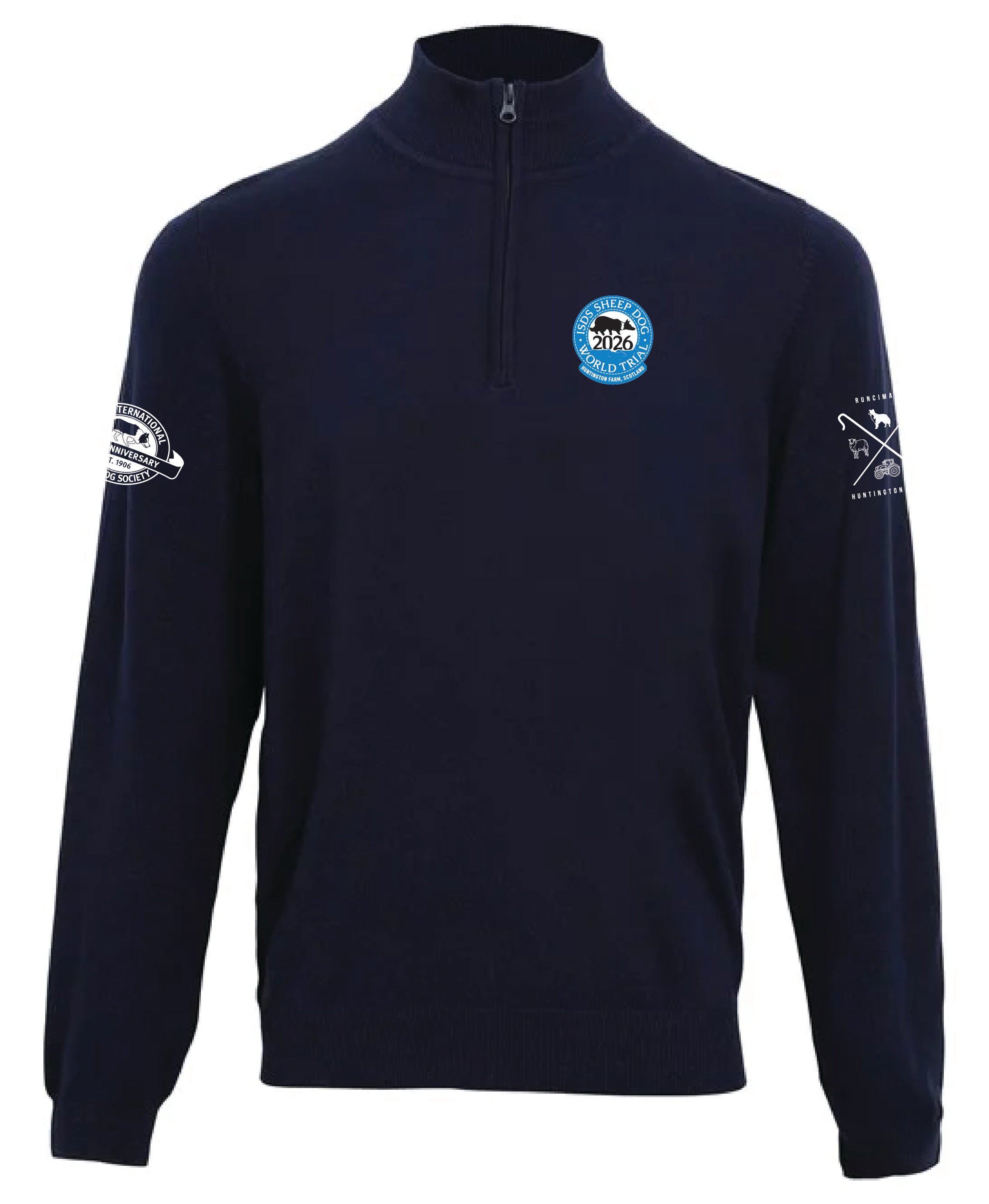 World Trial 2026 1/4 zip Adult Knitted Sweater