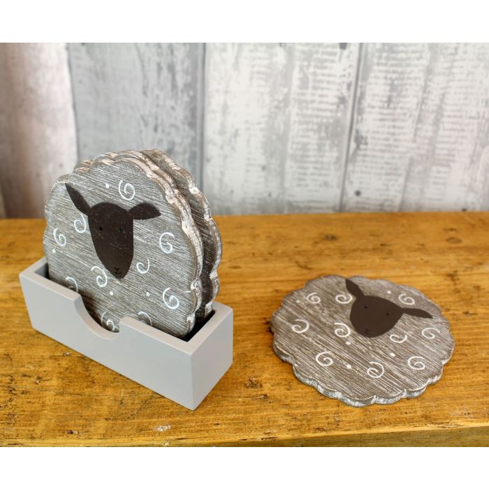 Wooden Sheep Coasters