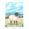 Sheep Countryside scene Tea towel